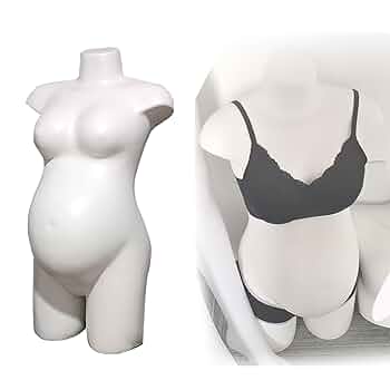 店舗展示品 美品中古マタニティ 妊・ トルソー ボディマ ネキン 白 ラッカー 婦人胸像布ボディ SL350-4｜トルソー（ファブリック）レンタル